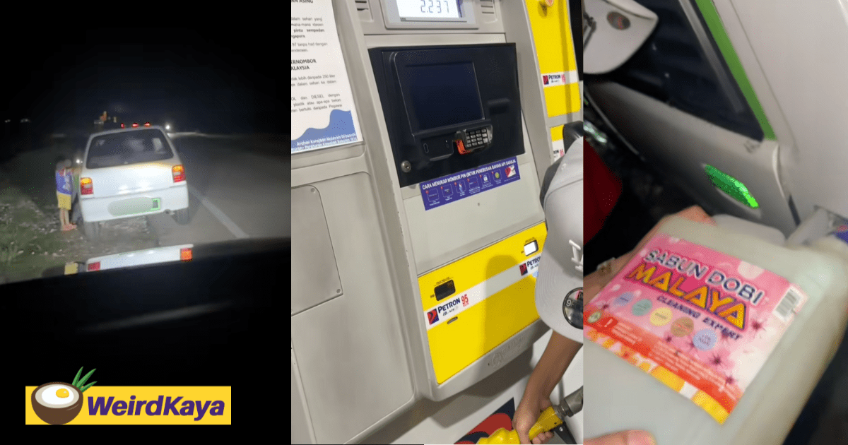 M’sian Driver Stunned After Seeing Kids Pushing Car At 12am, Learns They Only Had RM2 For Petrol