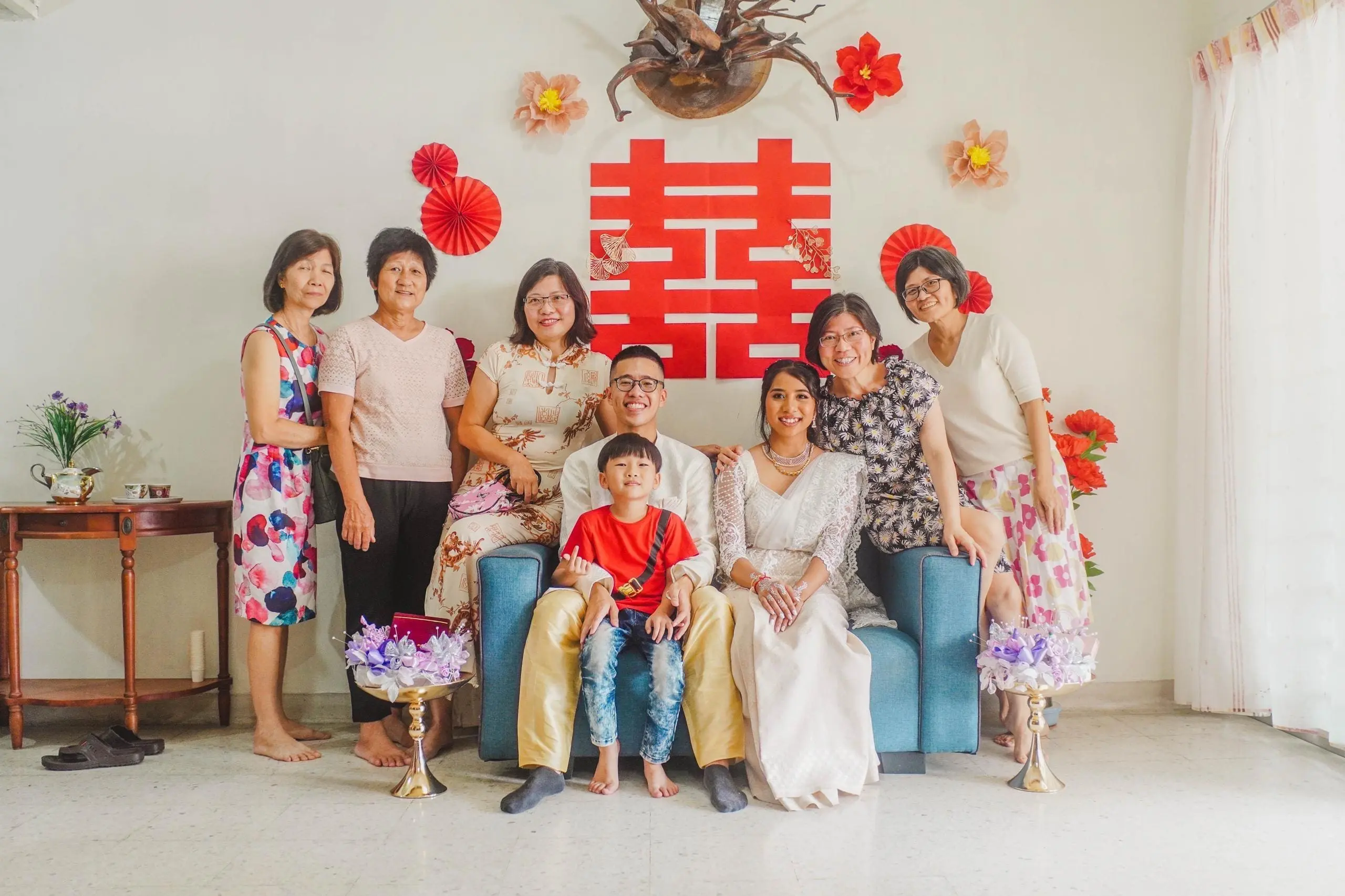 msian interracial couple with their relatives