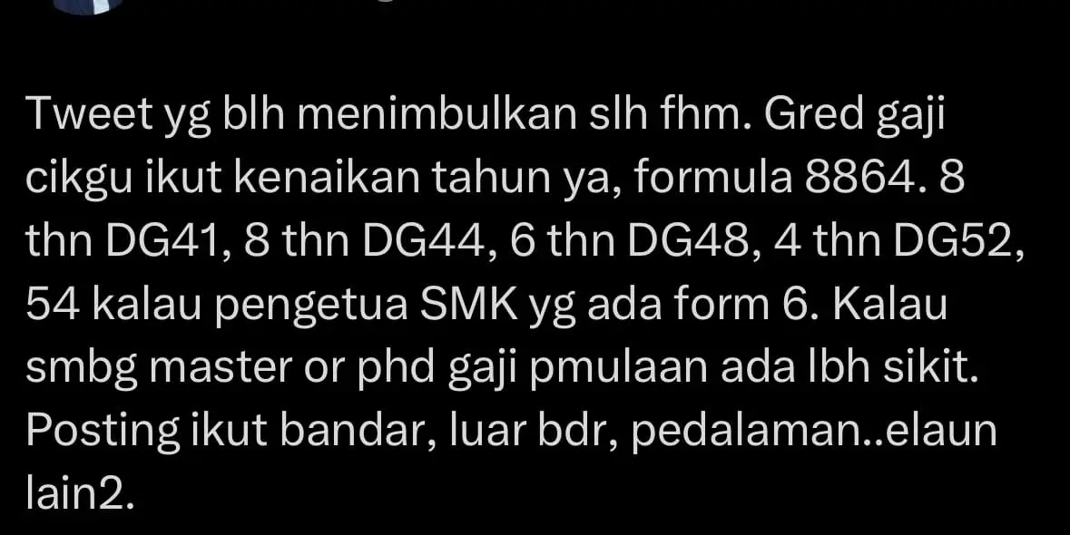 M'sian Man Claims Teachers Earn RM8,000 By 35, But Many Disagree comment