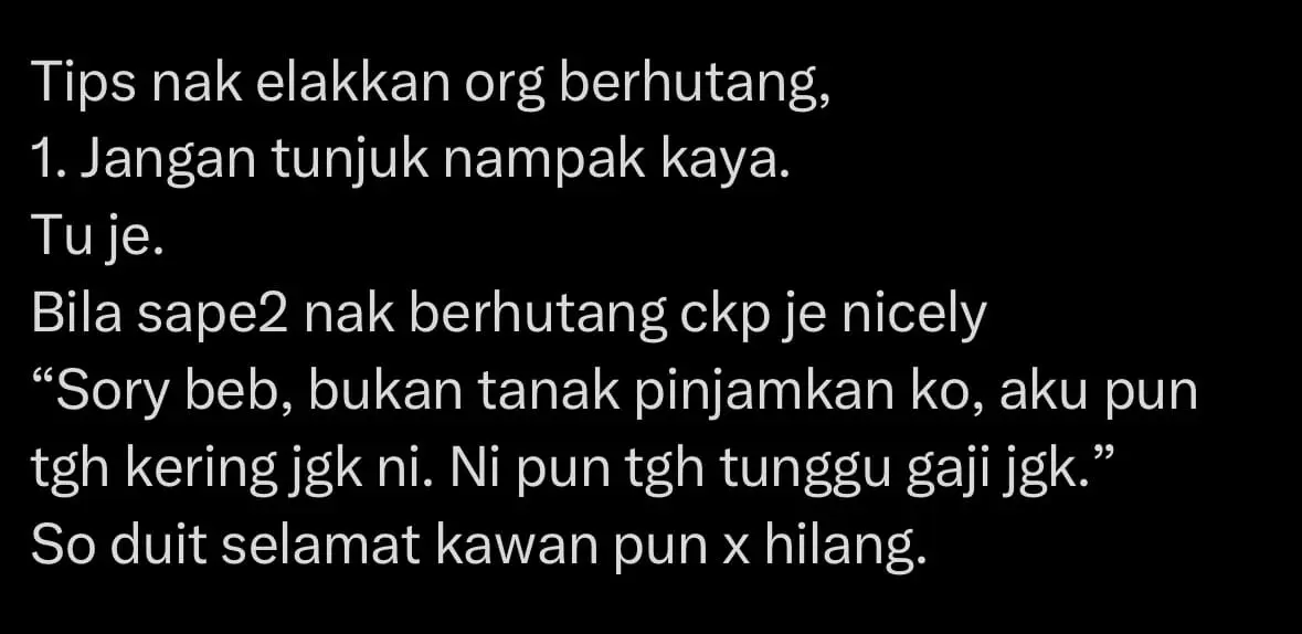 M’sian Man Fed Up After Friends & Exes Borrowed Up To RM30K Without Paying Back comment