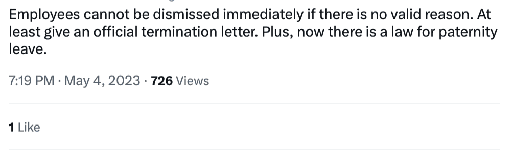 M'sian Man Loses His Job After Applying Leave To Take Care Of Pregnant Wife About To Go Into Labour comment 02