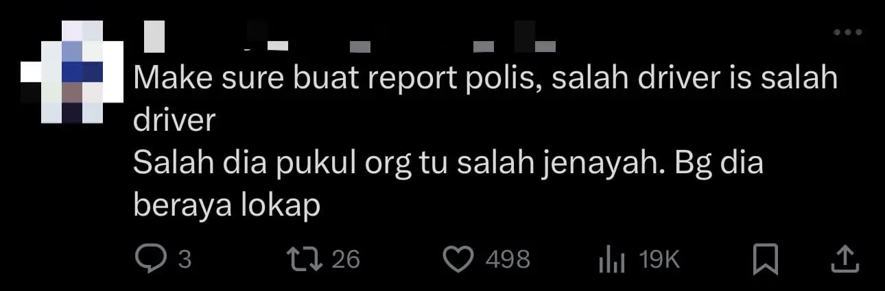 M'sian Man Punches Female Driver After She Hits His Children While Crossing The Road comment 1