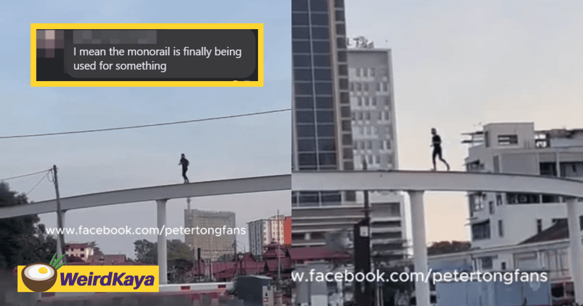 M'sian Man Spotted Taking A Jog On Abandoned Monorail Tracks In Melaka