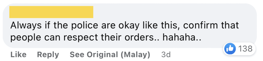 M'sian Police Officer Tells Motorists Not To Race Late At Night & We Can Totally Understand comment 02