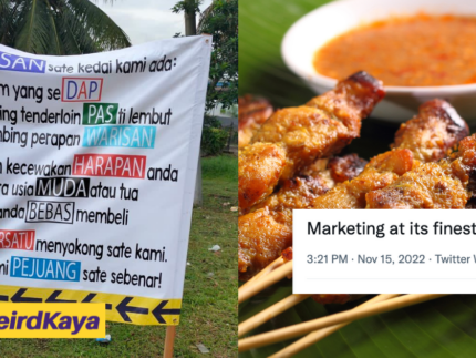 M'sian Restaurant's Creative Signboard Using Political Parties Inside Menu Goes Viral