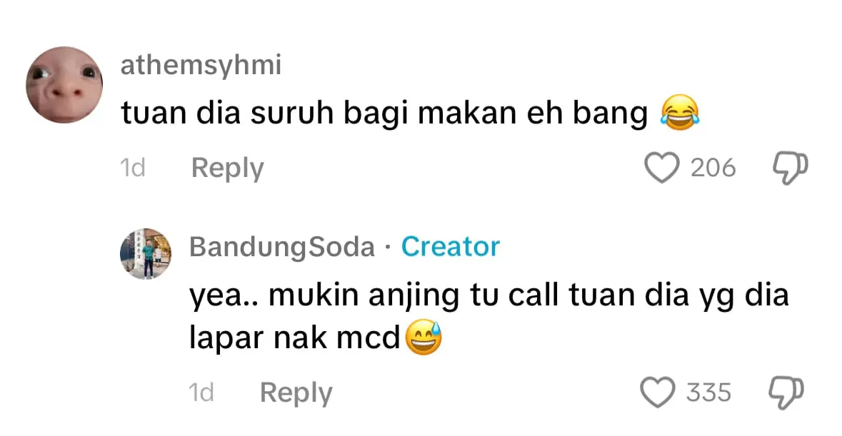 M’sian Rider Helps Feed Dog After Owner Orders Fried Chicken While Away comment