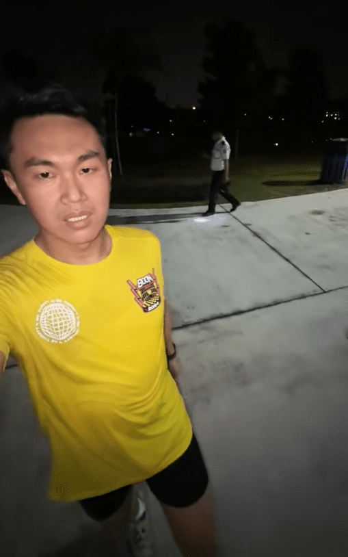 M'sian shows guard patrolling the park