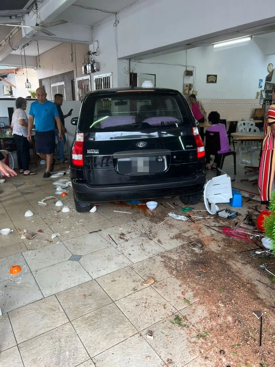 Car crashes in to Kopitiam Cheras 