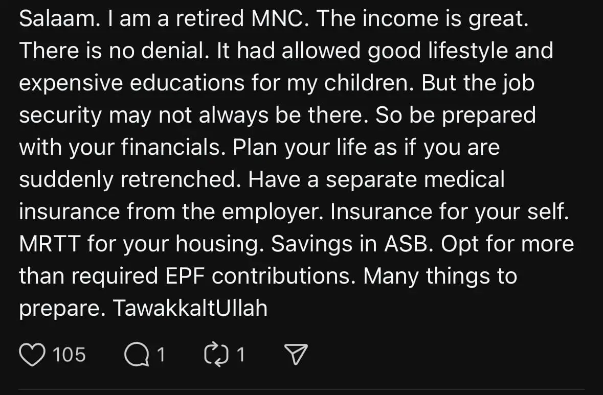 M'sian Woman Earning RM7K Pressured By Family To Get Govt Job Because She Drives A Proton Saga comment