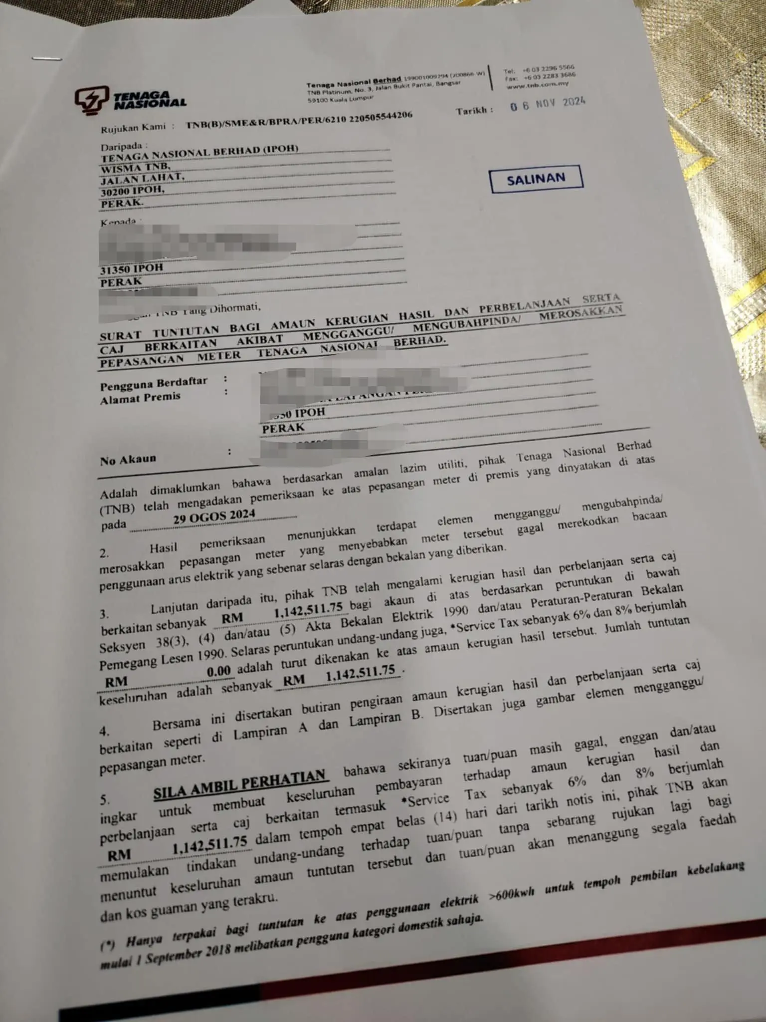 M'sian woman hit with RM1.1mil electricity bill