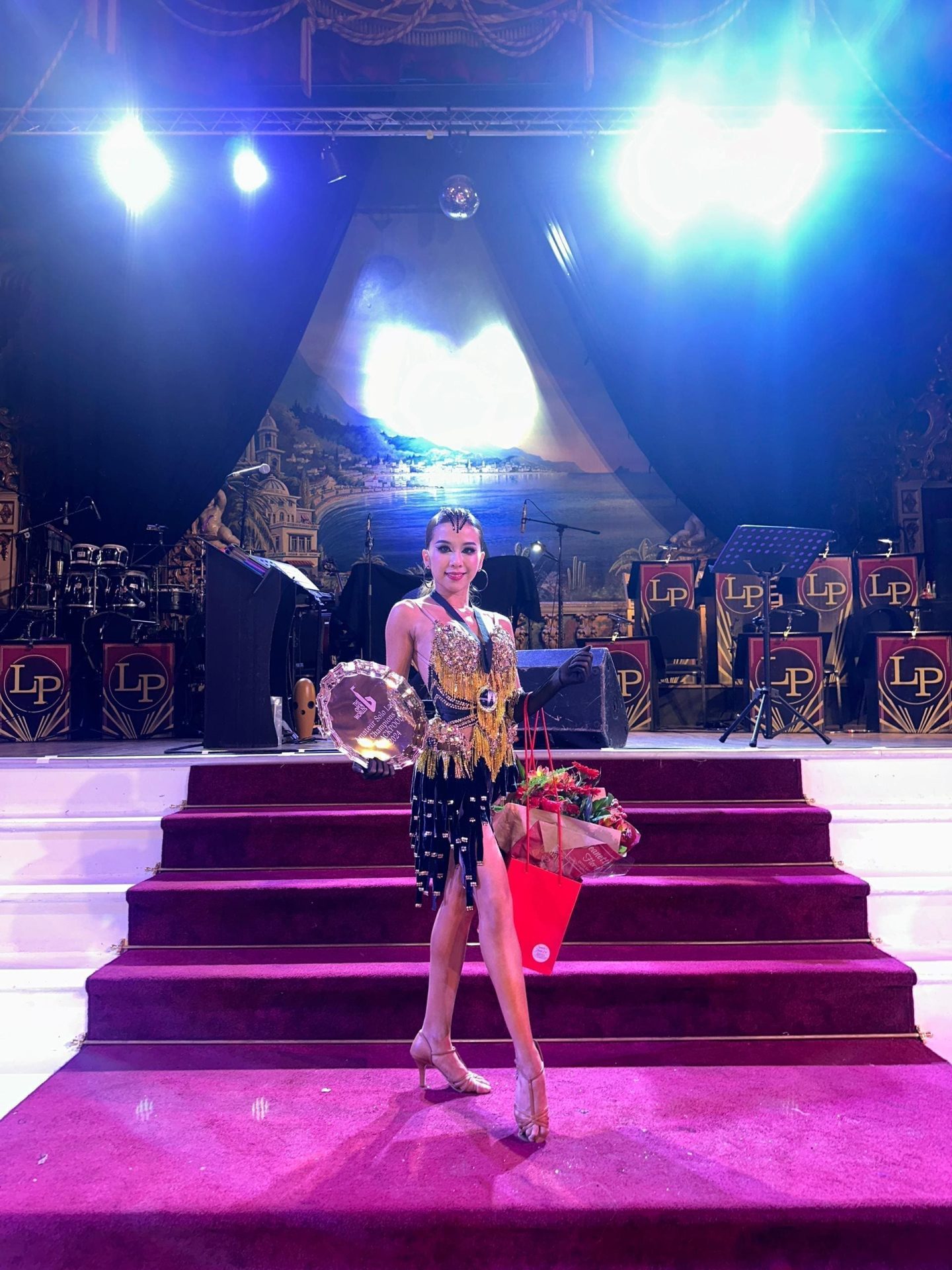 Reegyn in latin dance attire