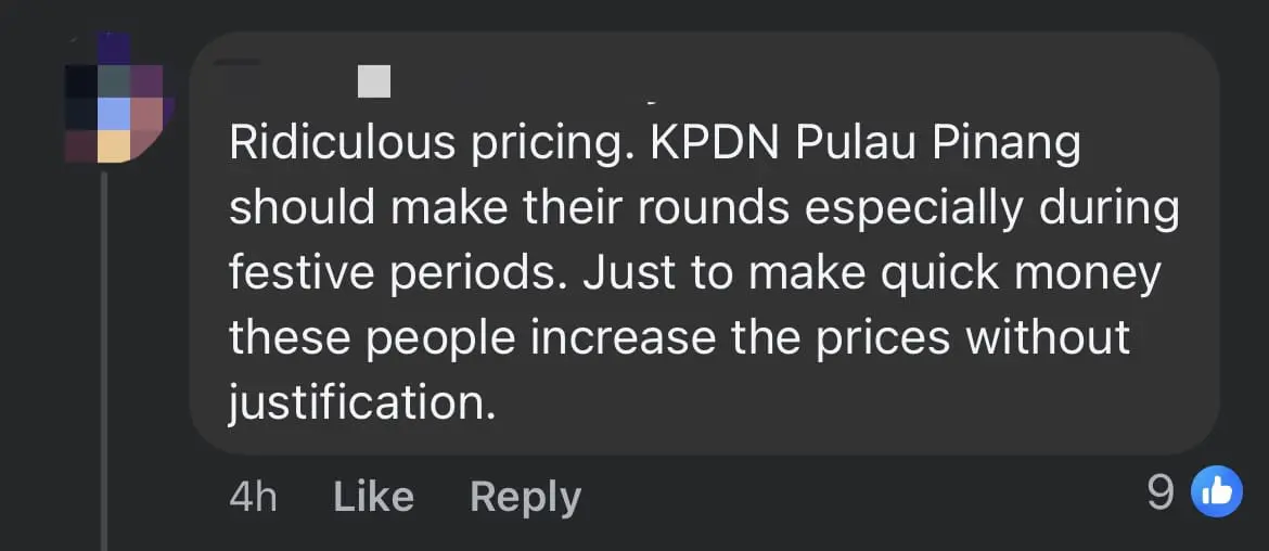 M'sian Woman Rants About Being Charged RM5 For Bean Curd At Penang Stall netizen comment 1