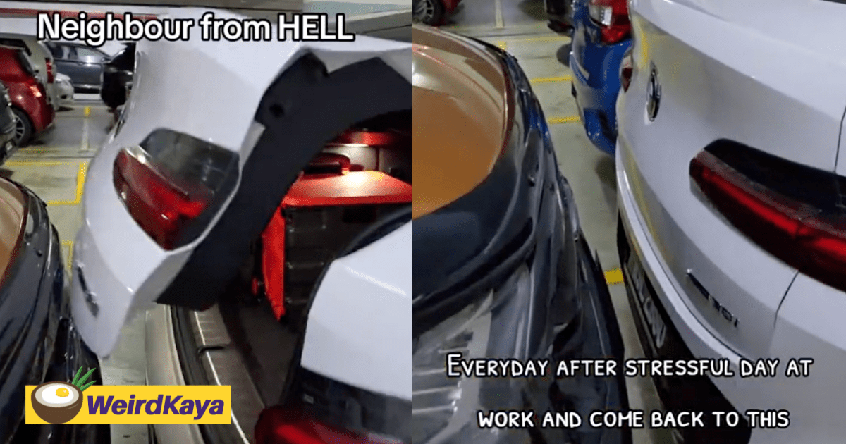 M'sian Woman Shows How Closely Her Neighbour Parks Car, Can Barely Open Her Car Boot