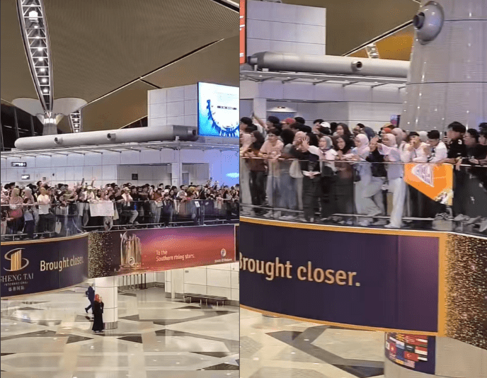 M'sians cheer while sending MARA students off at KLIA