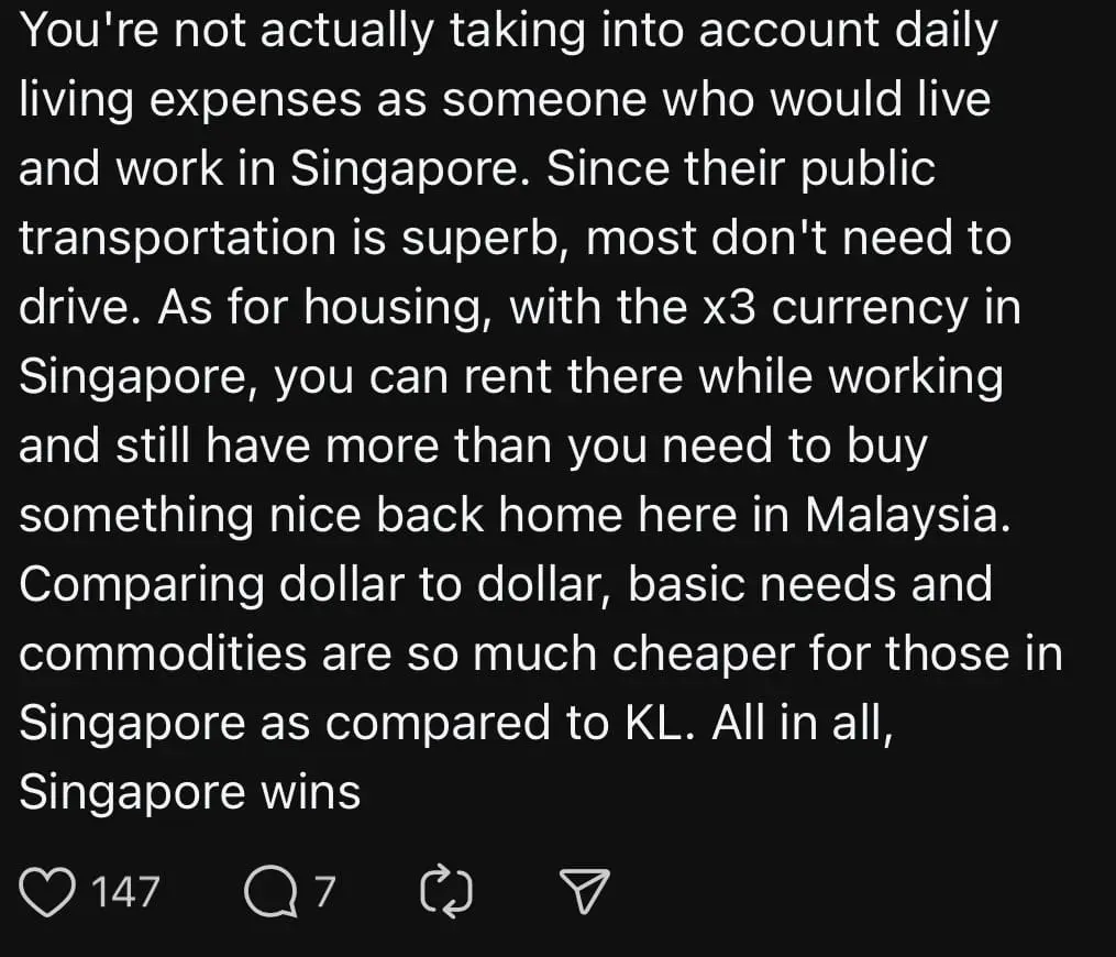 M’sians Compare RM4.2K KL Salary With S$5.5K S’pore Pay & Ask If It’s Worth The High Living Costs comment