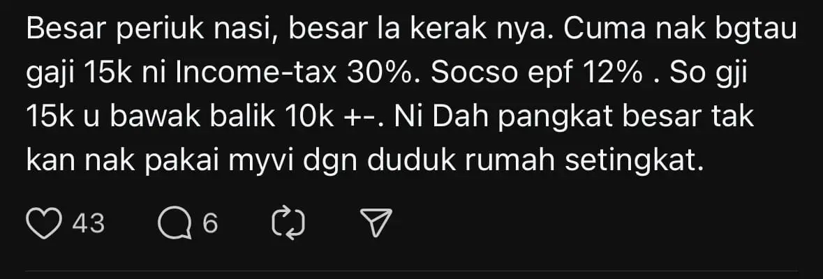M’sians Debate Whether RM15K Salary Is Enough To Live In KL, Many Say It Barely Is comment