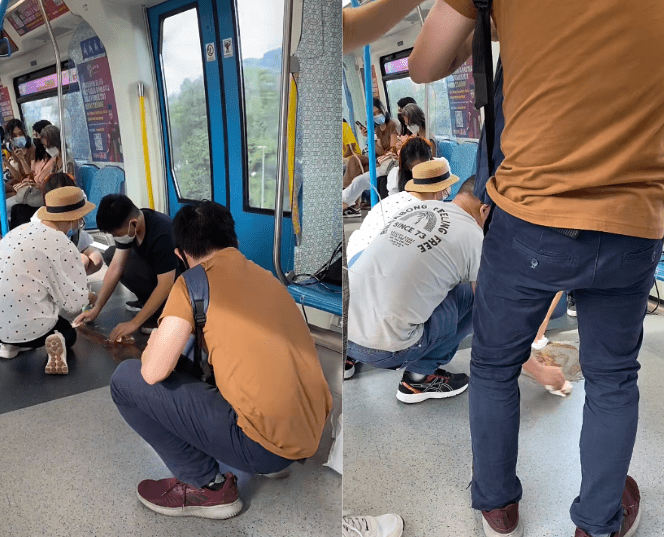 M'sians help clean up spilt Milo