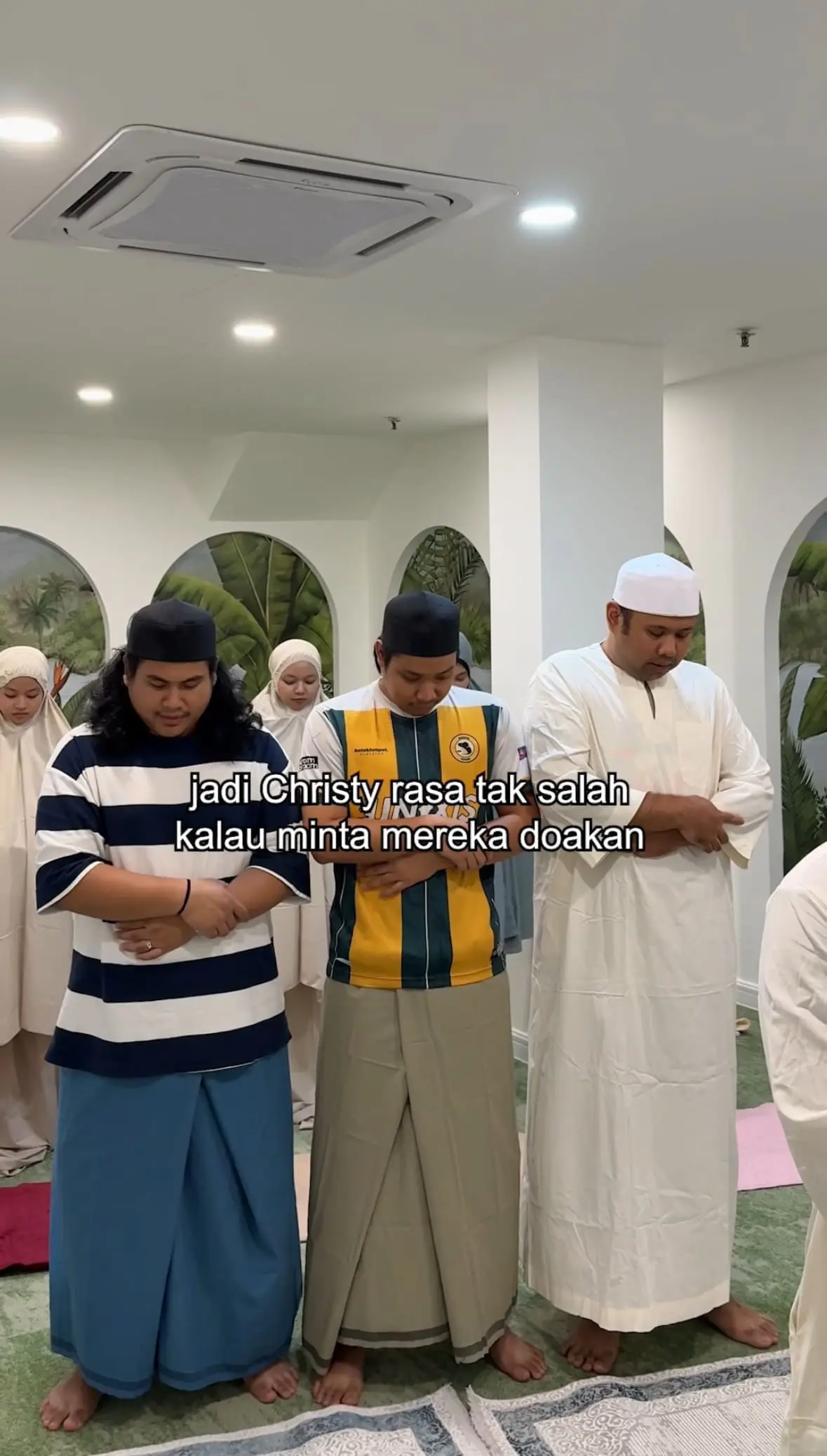 muslims pray at surau