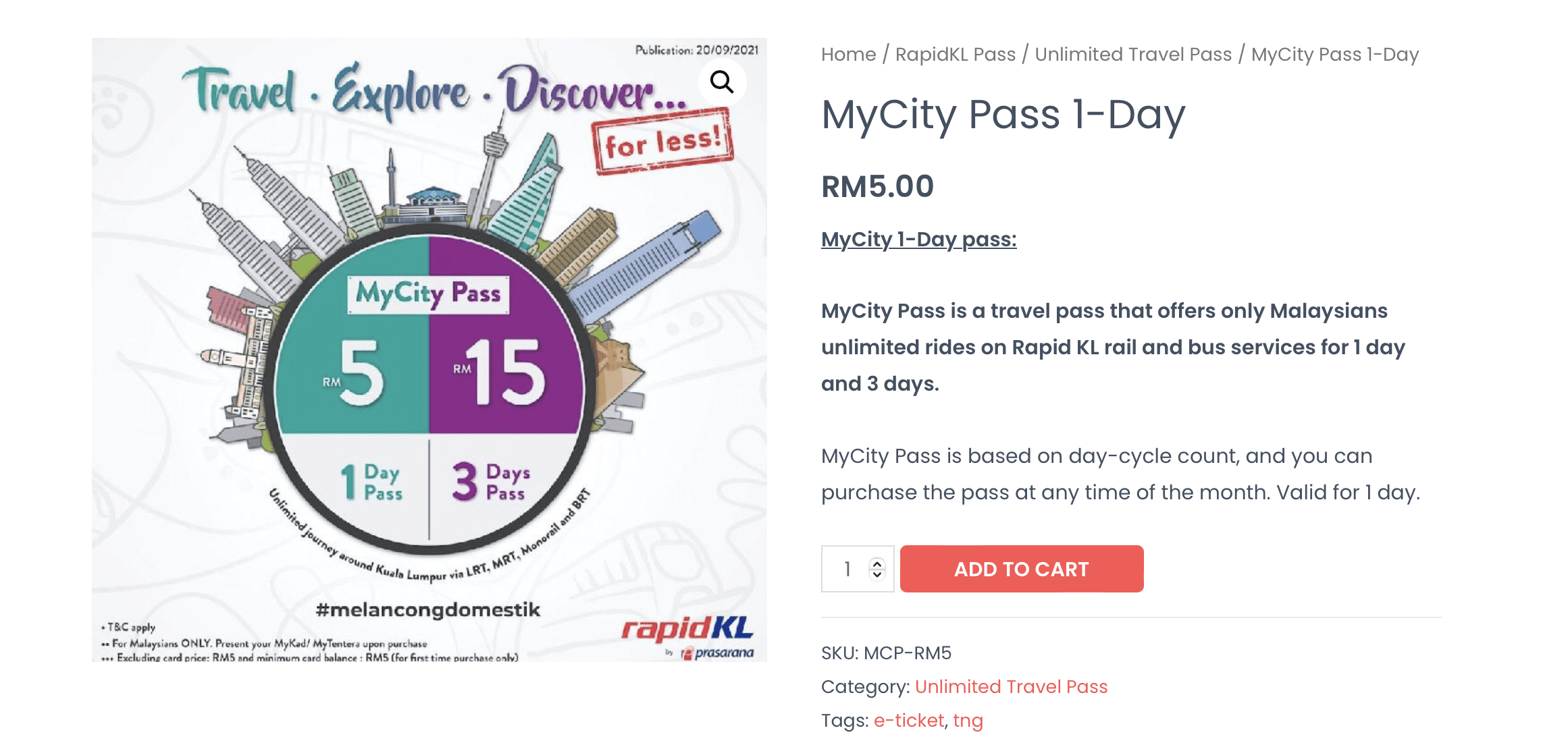 MyCity Pass RapidKL