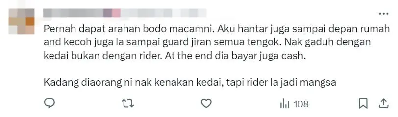 M'sian Customer Cancels Order At The Last Minute, Forces Delivery Rider To Foot RM90 Bill