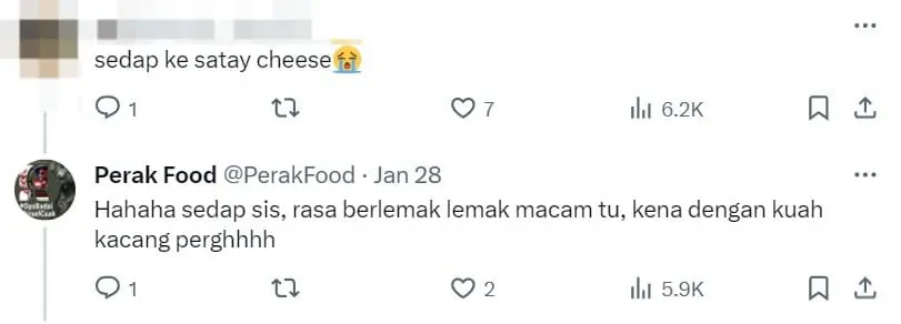 'Hello Pulis!' - M'sians Put Off By Video Of Ipoh Restaurant Serving Satay With Cheese
