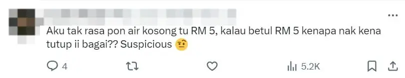 M’sians Slam Langkawi Restaurant For RM5 Water, Owner Says It Was An Error