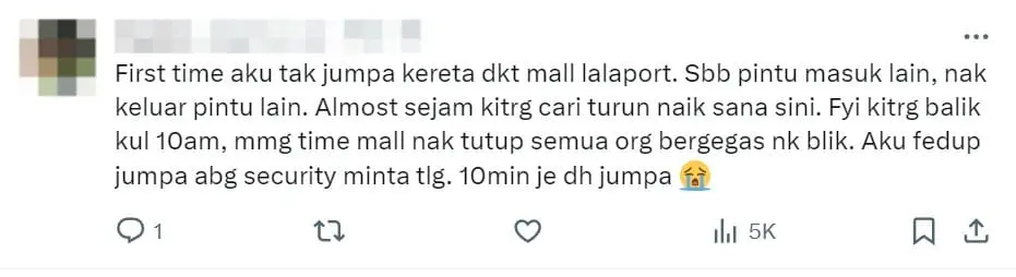 M'sian Family Forgets Where They Parked At IOI Putrajaya, Finds Car After 1 Hour Of Searching