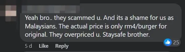 M'sian Vendor Scams Tourist With RM10 Regular Beef Burger, Netizens Pissed