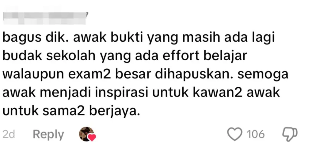 netizen comment sejarah full mark