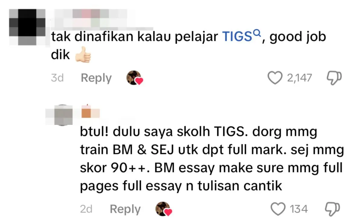 netizen comment sejarah full mark