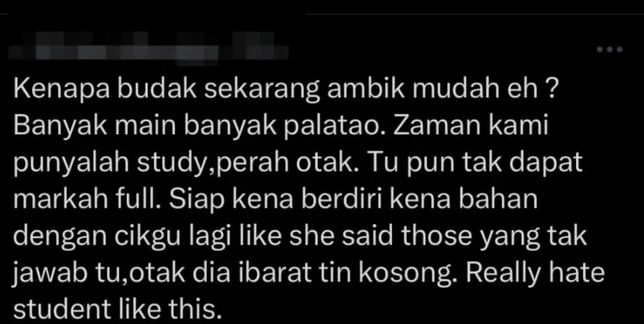 netizen comment - student copies question as answer