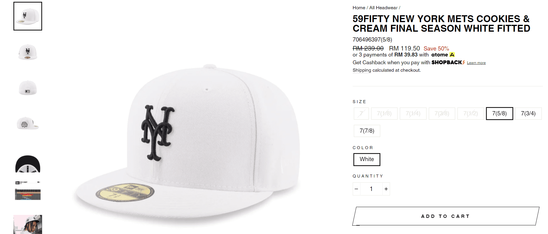 New Era New York Mets white cap