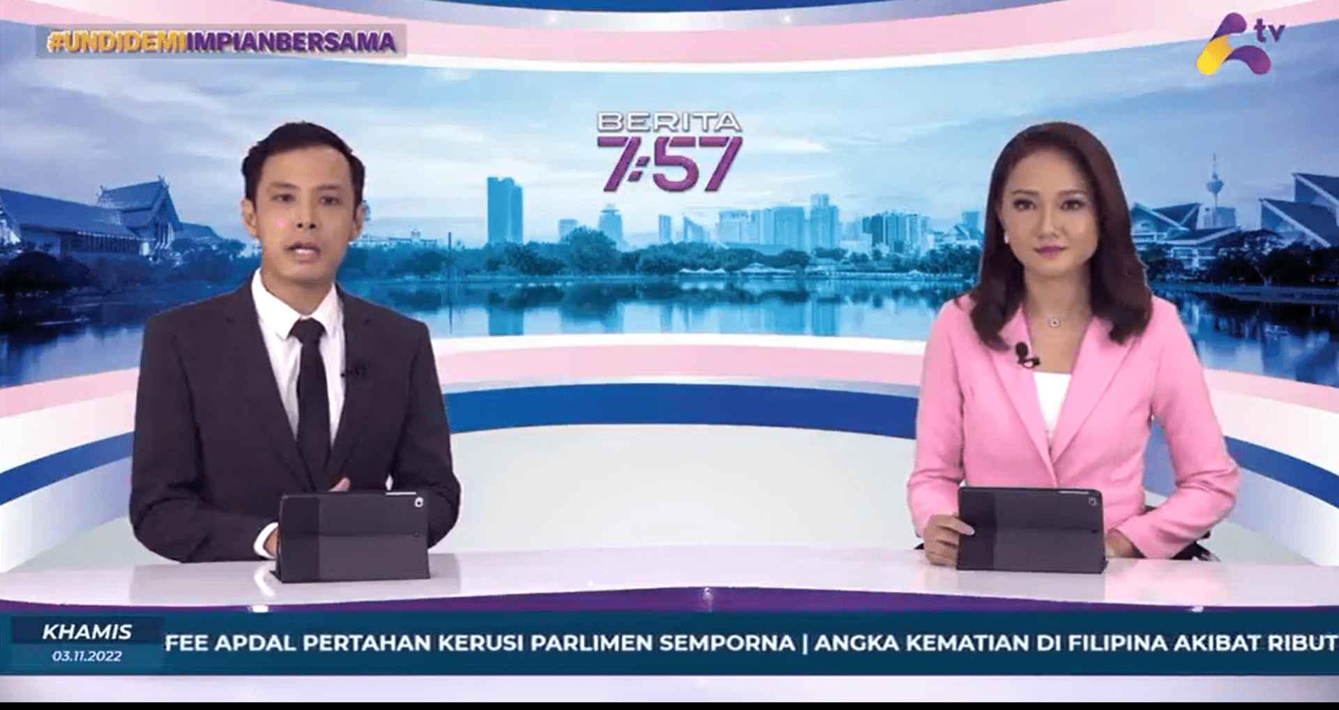 Awesome TV’s Berita 7:57 news bulletin