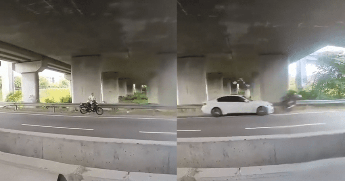 Old man get hits by car under flyover
