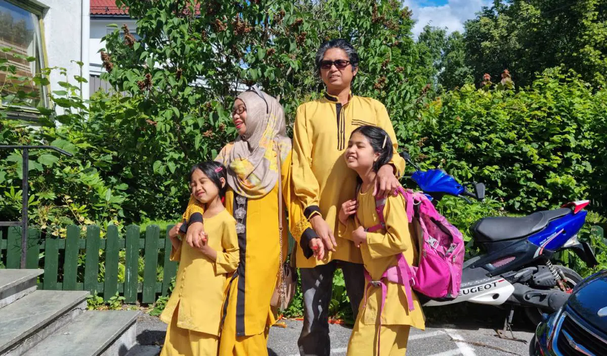 Azira Aziz and family in Norway
