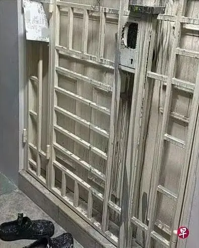 Paint splashed at house in Singapore