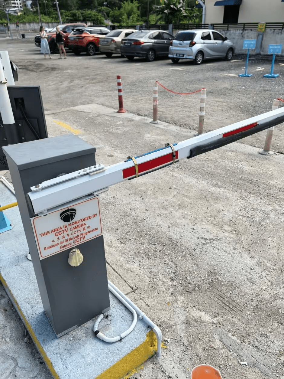 Parking barrier which Ahmed broke