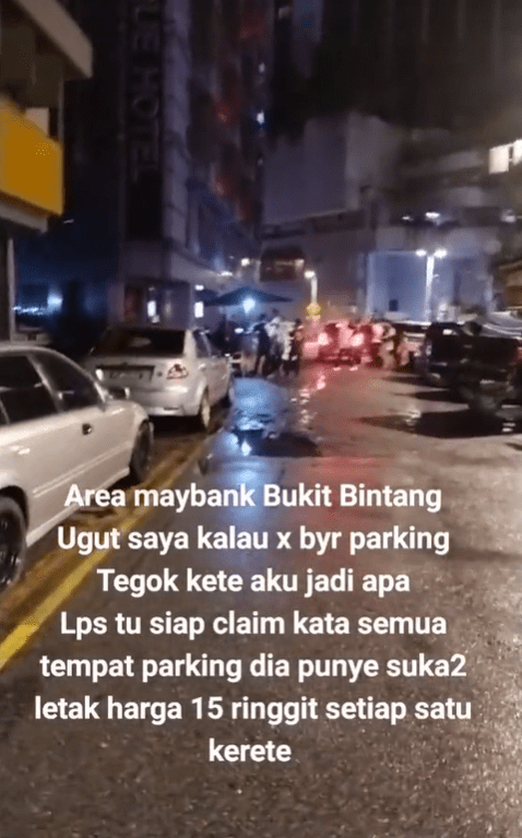 M'sian woman parks her car at Bukit Bintang