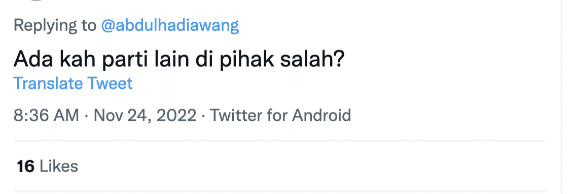 PAS President keep calm comment 03