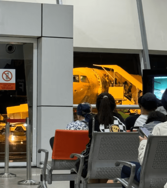 Passengers waiting for Melaka-SG flight