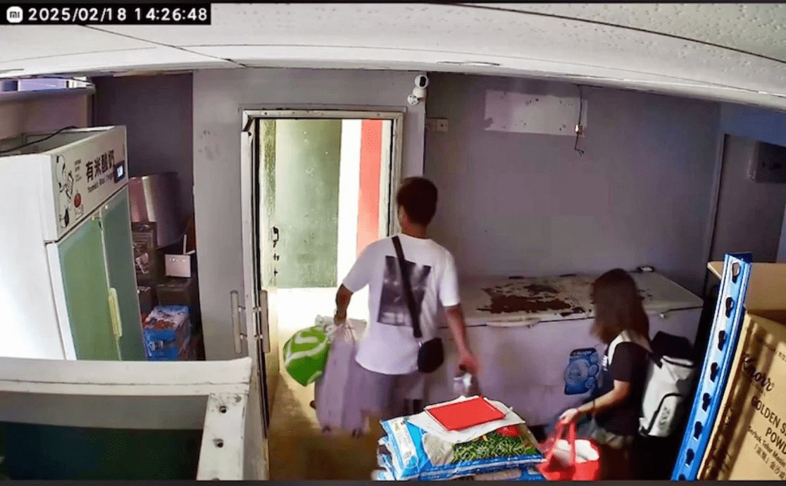 Pei Ting leaving with unknown man