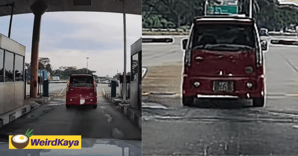 Perodua Kenari Drives Through Narrow Gap Between Boom Gate To Skip Out On Toll Fee