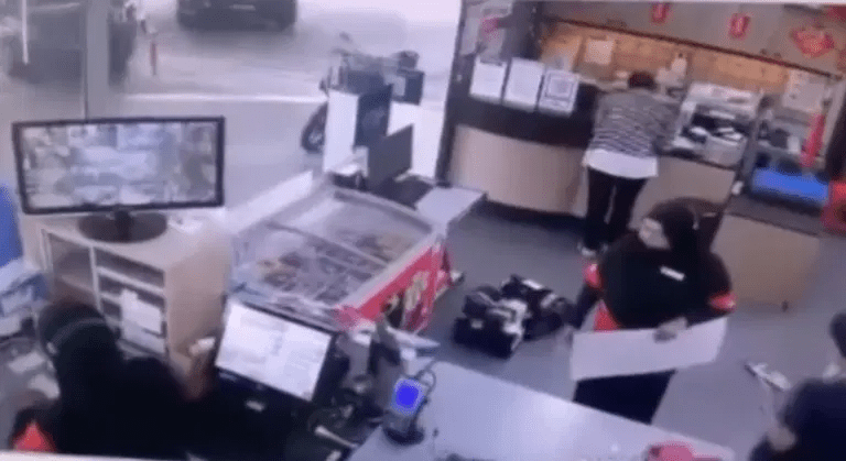 Several people inside convenience store at Ipoh petrol station