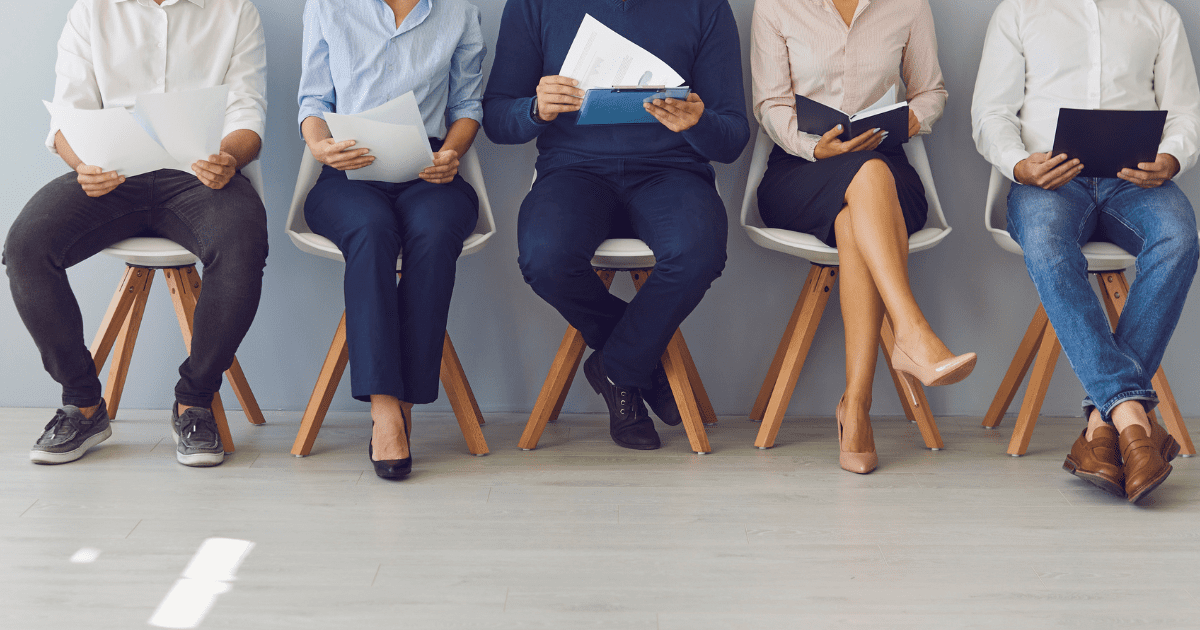people sitting for interview