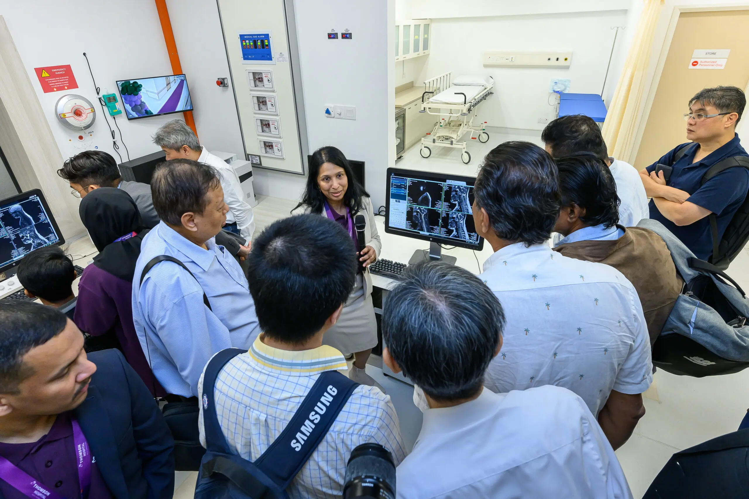 Dr Vanitha explains on the imaging precision using the 3T MRI machine