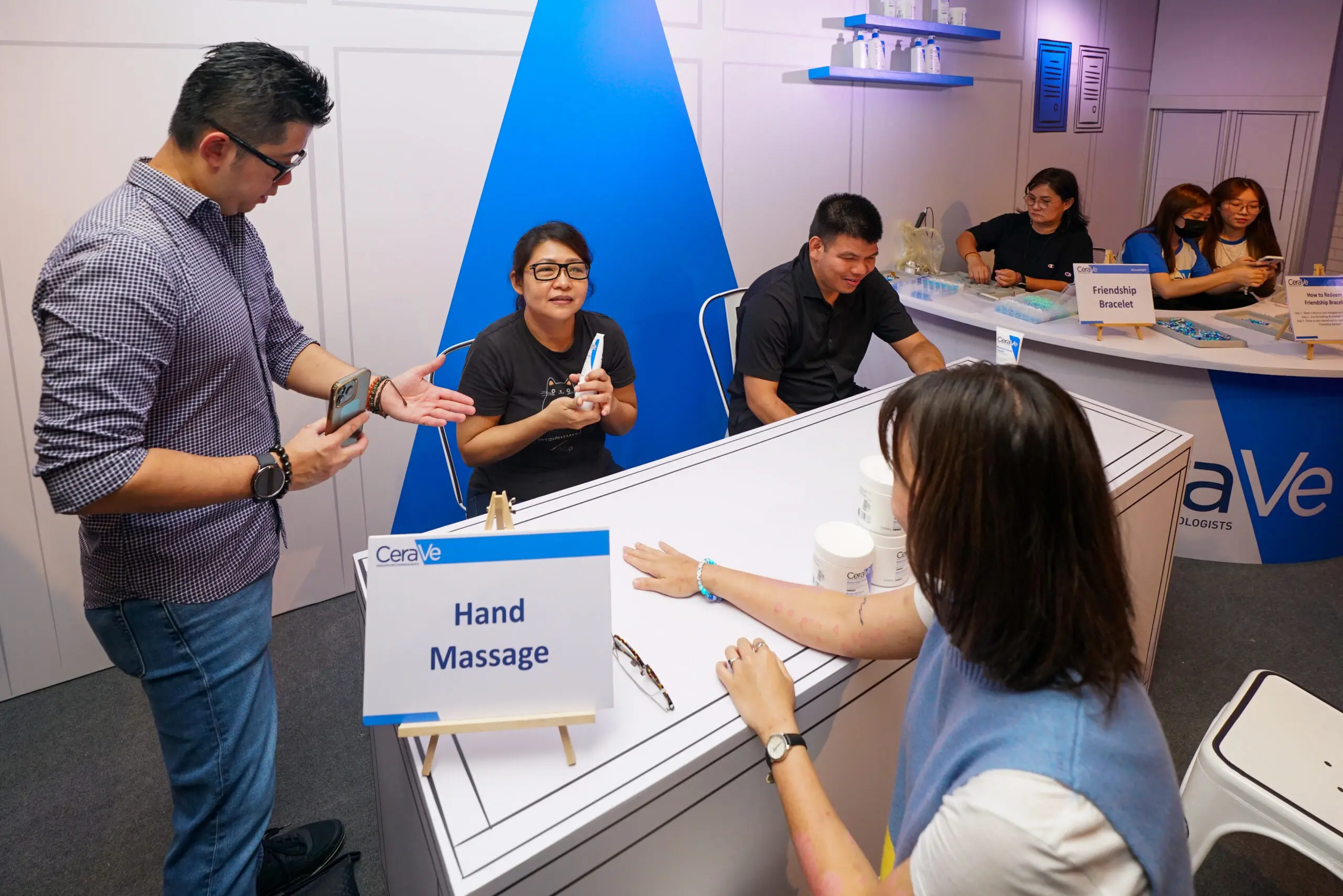 Hand massage and skin analysis at CeraVe, The Bookmark APW Bangsar