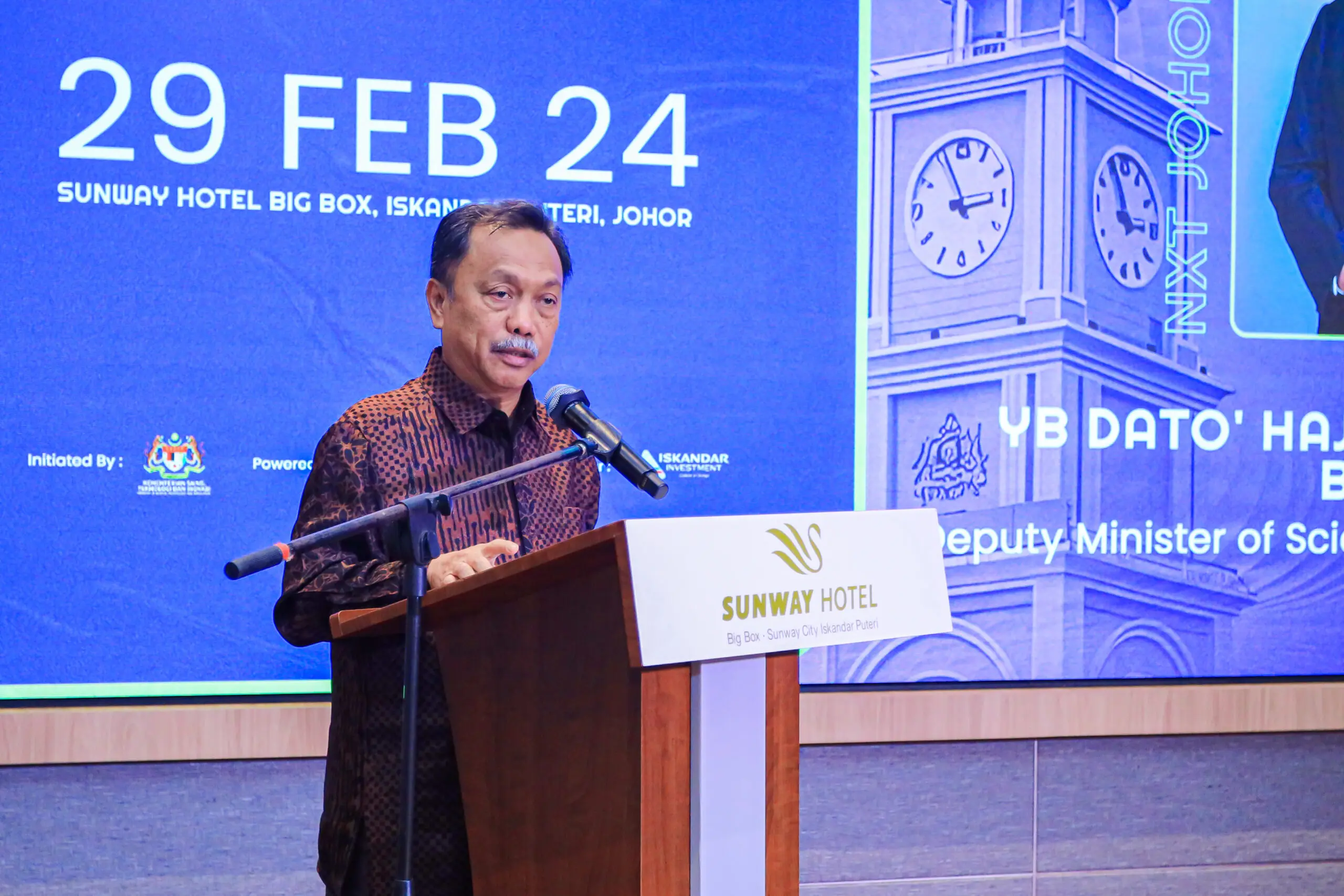 MYStartup NXT Johor YB Dato'  Haji Mohammad Yusof Bin Apdal speech