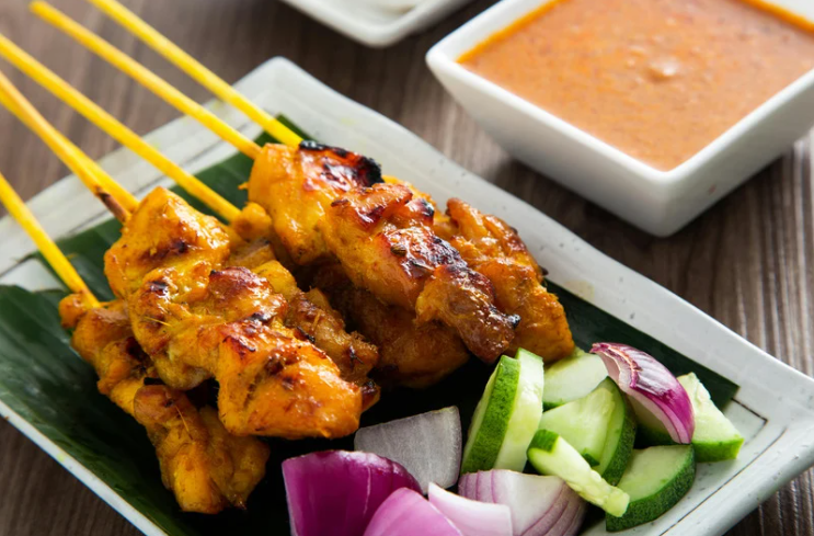 plate of satay
