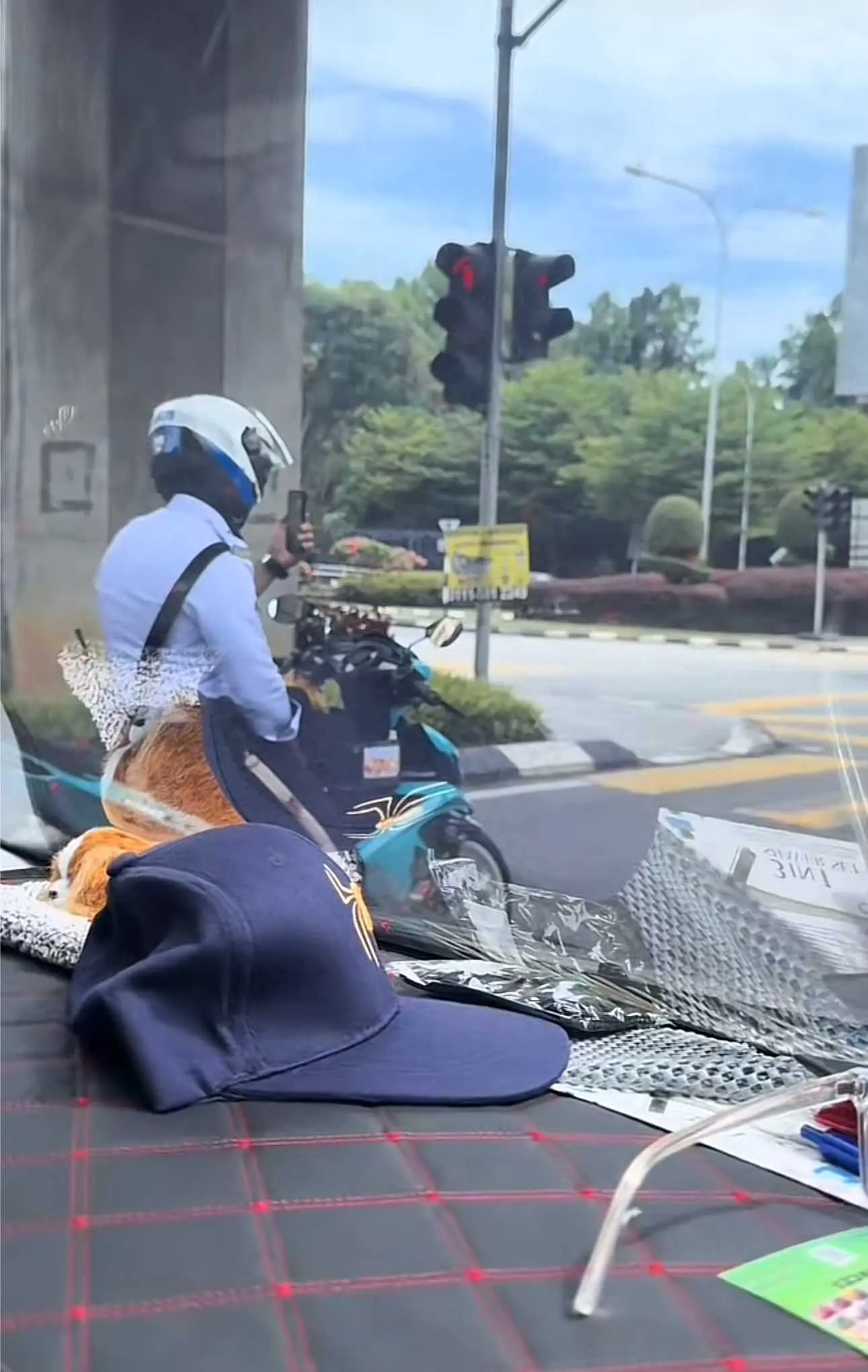 Police filming the man