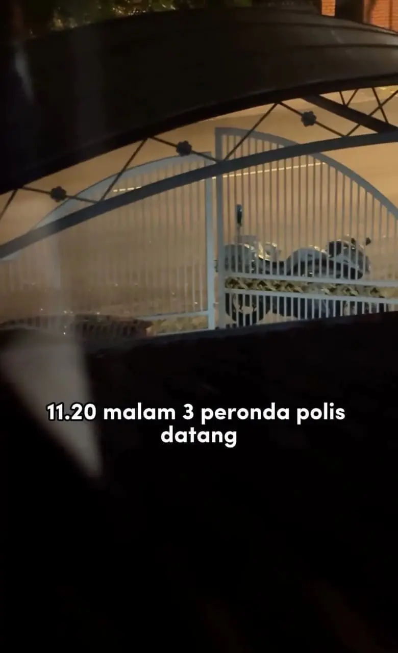 police motor waiting outside the house